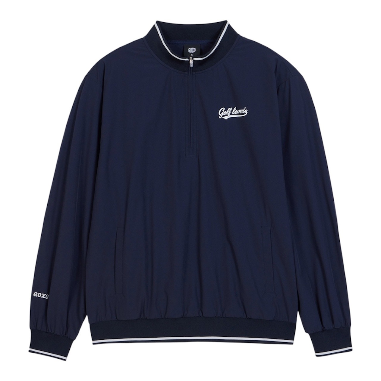 GOXO ゴーエックスオー ゴルフラバー ウーブン ハーフジップアップ フォーマン ネイビー