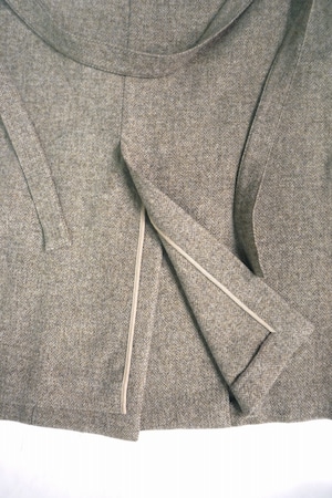 British Herringbone Sleeveless Coat