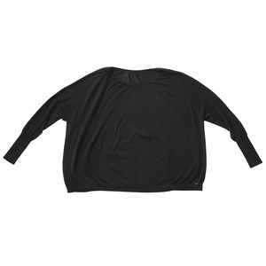 silk box long sleeve − black