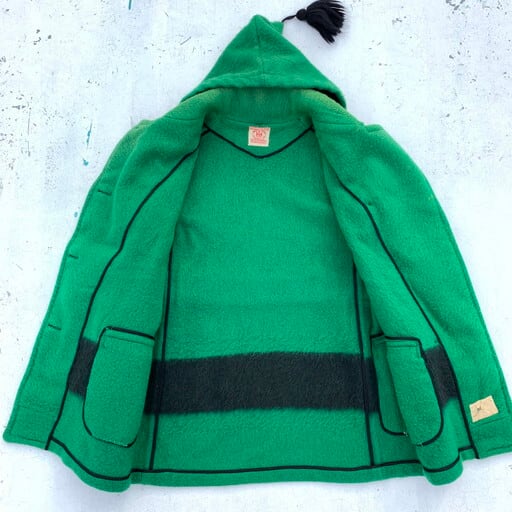 40's HUDSON'S BAY ハドソンズベイ ポイントブランケット ウールコート