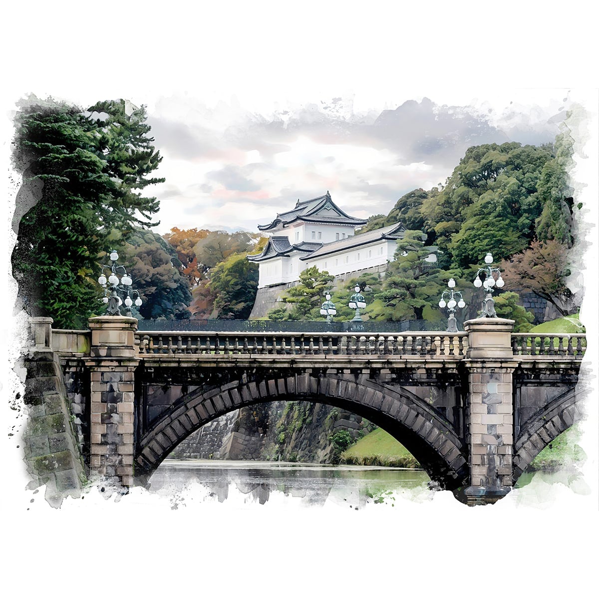 絵画 インテリア 絵 額付(銀) 油絵 F4-090114 風景 万代橋 新潟 絵画 インテリア 絵 額付 (銀) 油絵 F4-090114 風景 万代橋 新潟