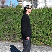 INTERIM /  KID MOHAIR ALPACA SHAGGY CREW SWEATER