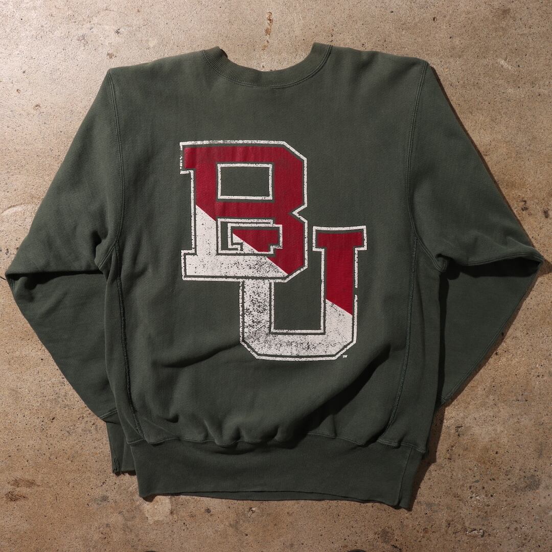 90s XL リバースウィーブ 両面 ビッグロゴ スウェット 緑 チャンピオン 