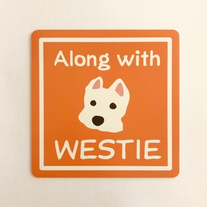 Along with WESTIE マグネットステッカースクエア