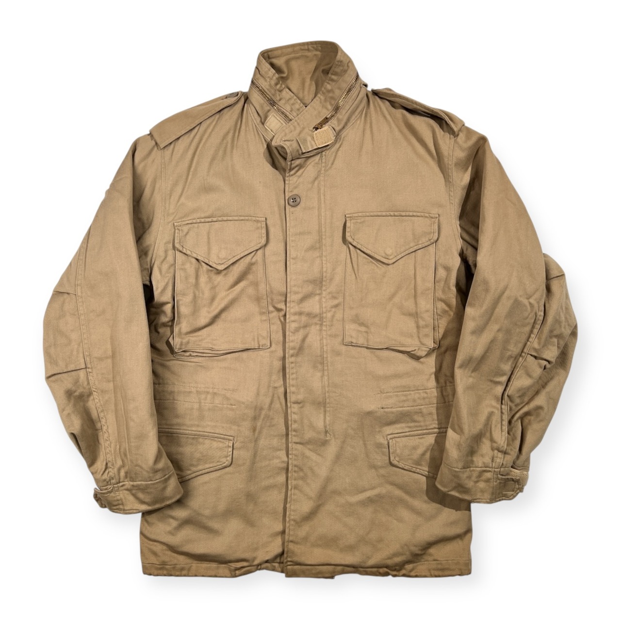 80s USA製 ALPHA アルファ フィールドジャケット サイズ S /ベージュ/メンズ/ミリタリー/ビンテージ/アメリカ製