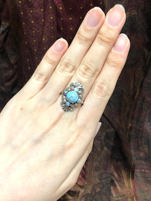 【Run Rabbit Run Vintage 】Blue stone ring