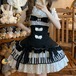 ゆめかわ♡リボン付きピアノ鍵盤JSK 　wanpi232