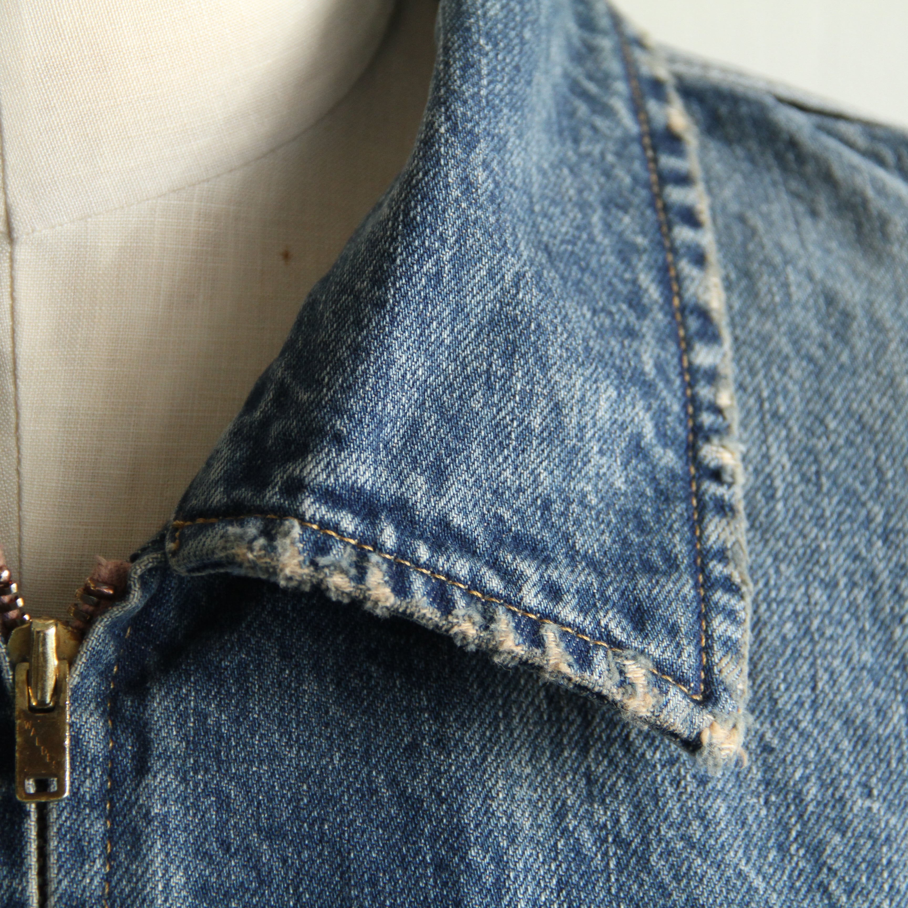 INSCRIRE Used Denim Zip Up Blouson | Terminal