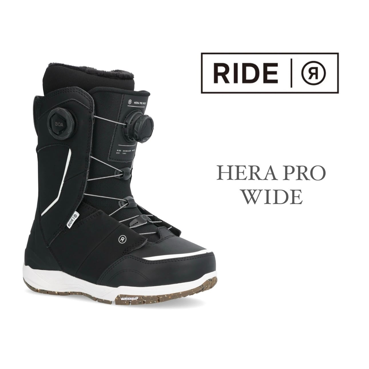 24-25モデル . RIDE .『 HERA PRO WIDE 』. Black . ライド . ヘラプロ 