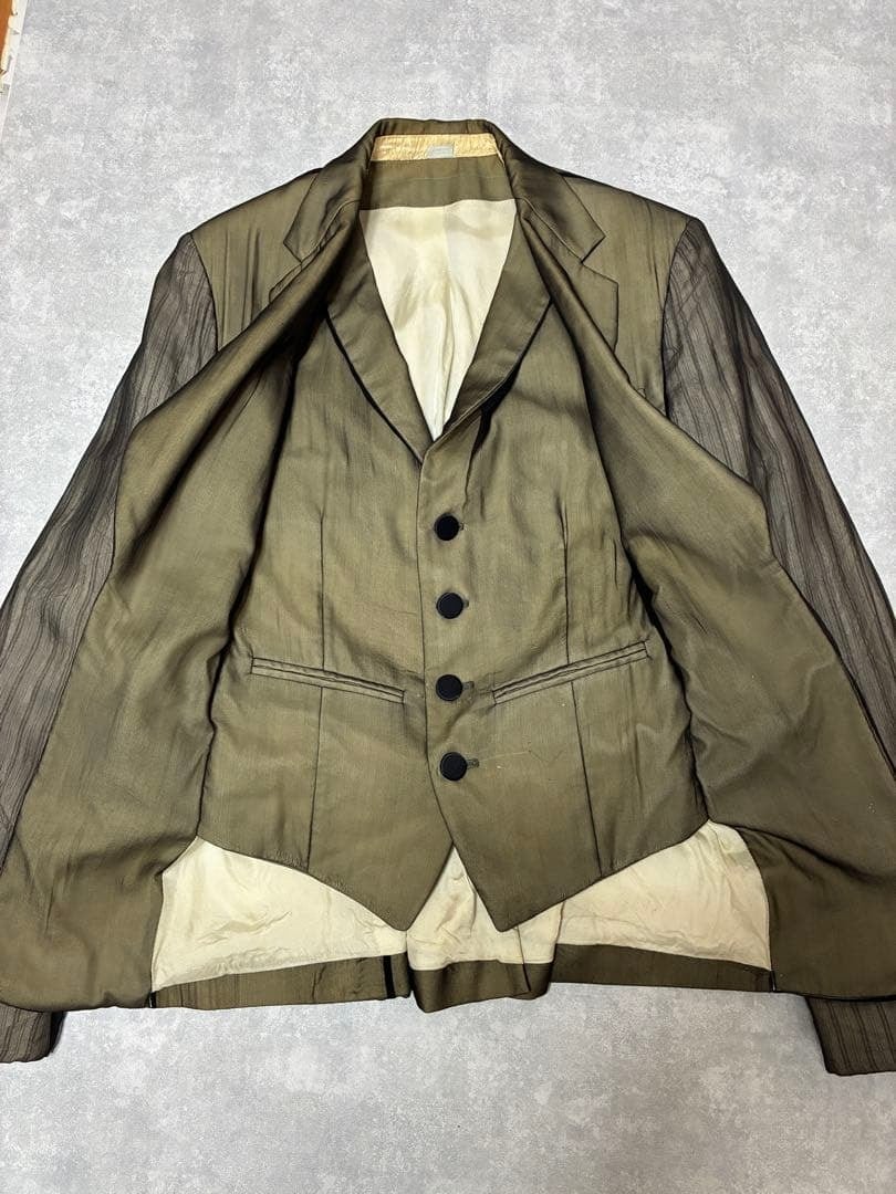 john galliano 10SS ベストドッキング ジャケット シースルー | CHASE