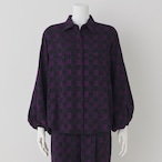 J_O×FUMIE=TANAKA ジャガードシャツ【Reopen×パープル】