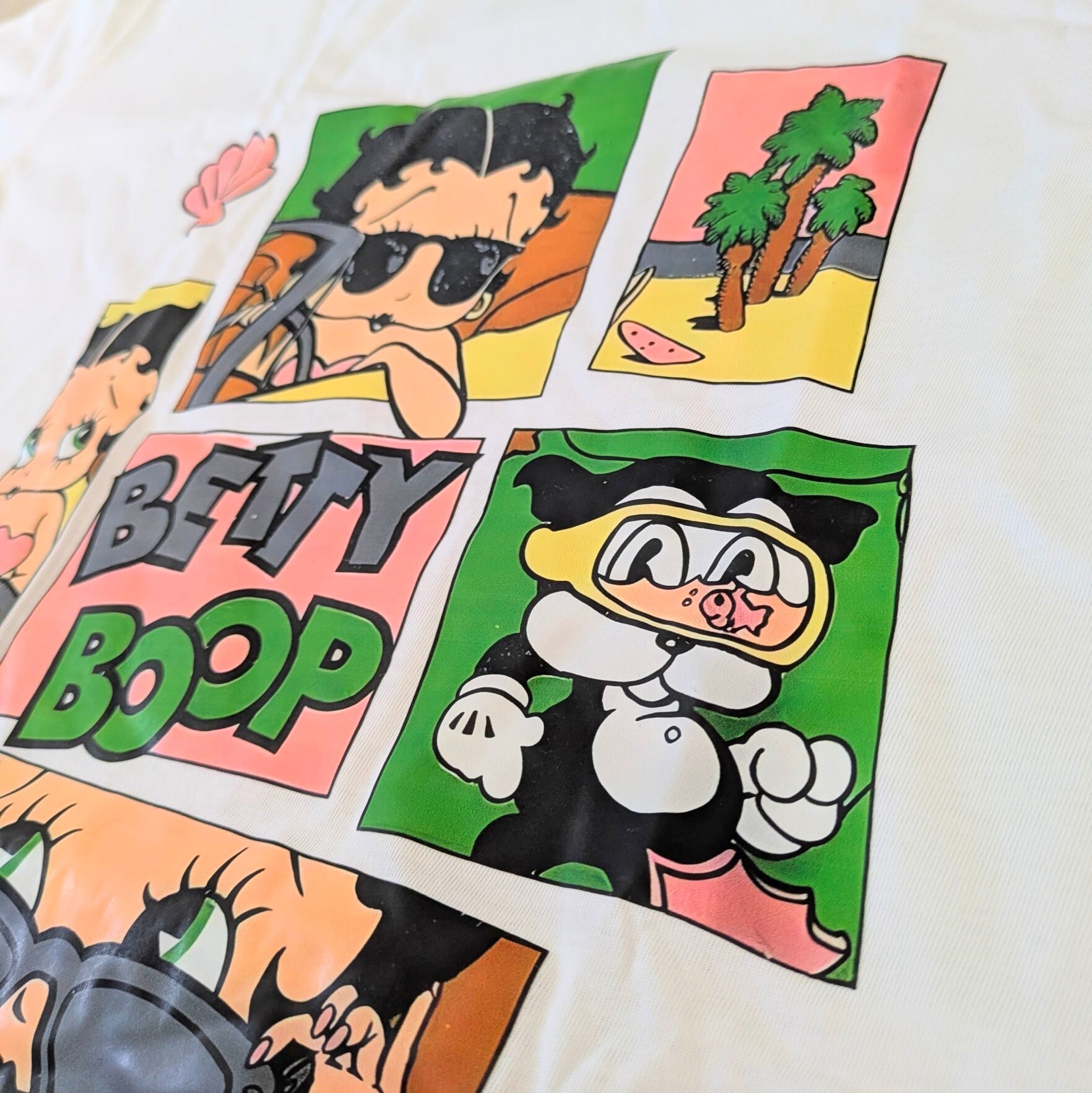 【 Betty Boop( ベティ ブープ )/ ベティちゃん 】『 Betty&Bimbo the Dog 』 ベティ・ブープとビン坊 / Tシャツ / 90'デザイン 〚アメリカン雑貨 アメトイ〛