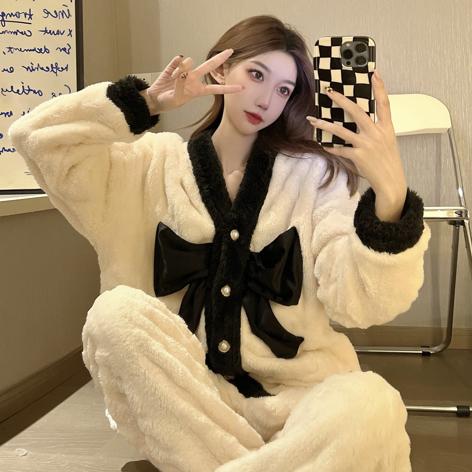 ベルベットレディースウィンター リボン 冬物 萌量不足92118281410