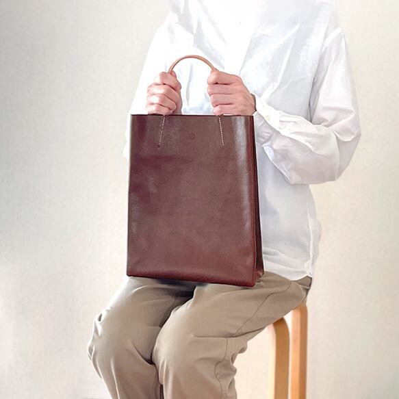 大人の革袋 M・A4が入る・ブラウン