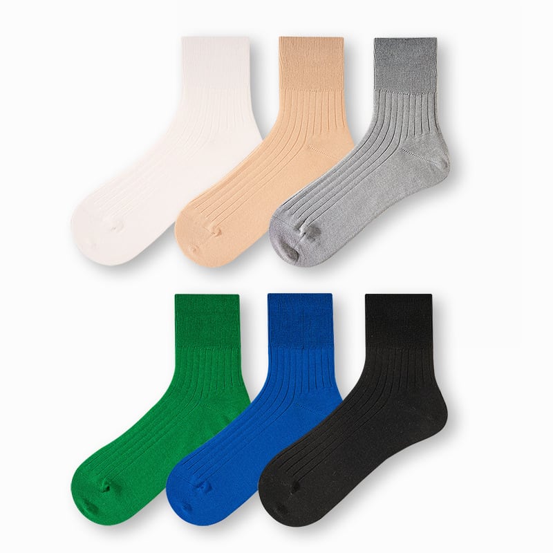 メンズ靴下 ms2402 1足組 リブ 接触冷感 無地 カジュアル ビジネス