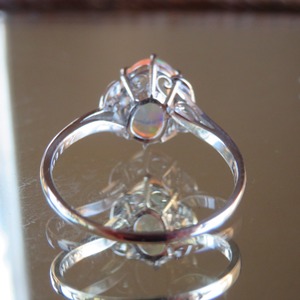 ヴィンテージ御木本製　14ＫＷＧメキシコオパールのリング