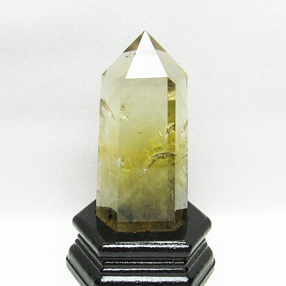 シトリン 六角柱 シトリンクォーツ 台座付属 一点物 152-2939