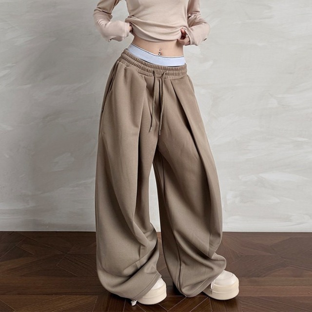 tucked sweatpants　タックスウェットパンツ　J1788