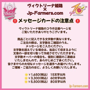 ヴィクトリーナ姫路応援企画ブーケを贈って応援しよう　メッセージカードについて　Message Card Information