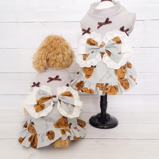 クッキーベアのスムースニットワンピース