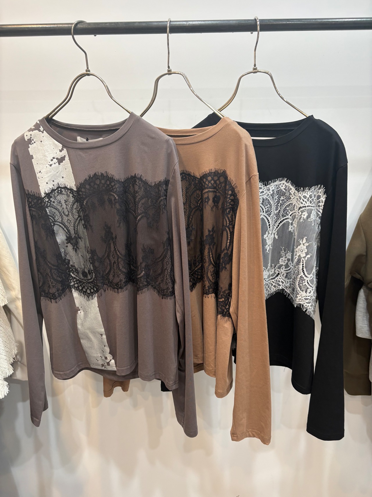【GALENA】レースコンビロングスリーブTシャツ　70062-4101