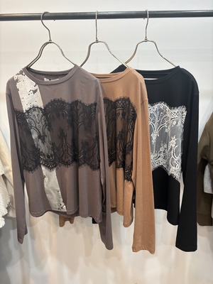【GALENA】レースコンビロングスリーブTシャツ　70062-4101