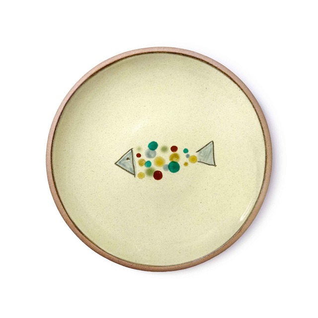 【一翠窯】ちゃんぷるー皿 フィッシュ [やちむん]