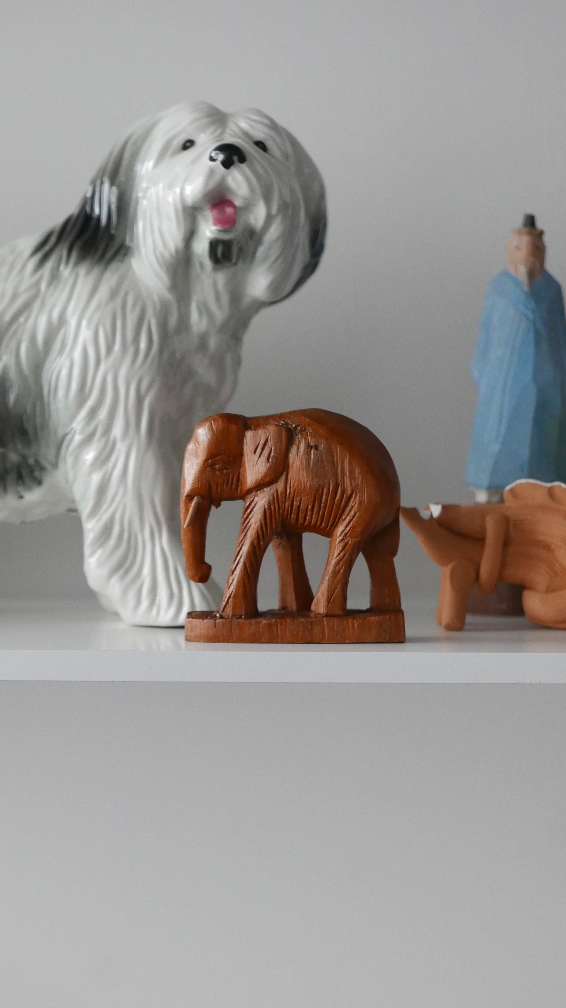 wooden elephant , small , good balance