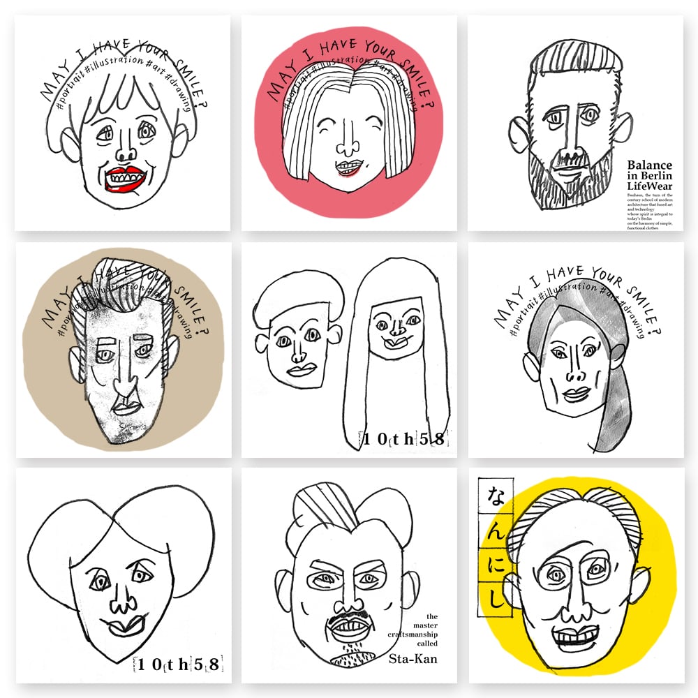 イラストオーダー】似顔絵｜アイコン｜インテリア | よしもりたけはる