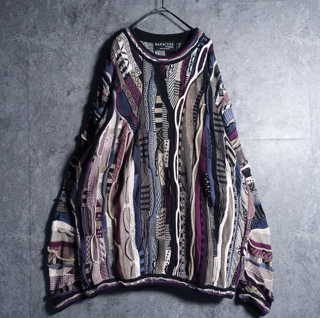 “BARACUTA by TUNDRA” Multicolor 3D Pattern Design Knit
