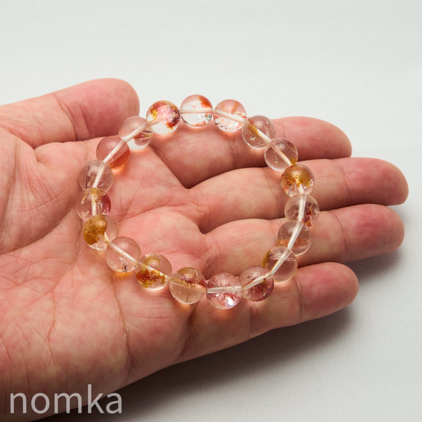 金魚/錦鯉】ライモナイトインクォーツ(天然オーラクォーツ)AAA(10.5mm