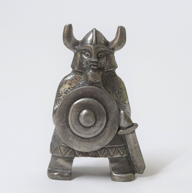 ヴィンテージ　ノルディスクティン　錫　バイキングマスコット　バイキング人形