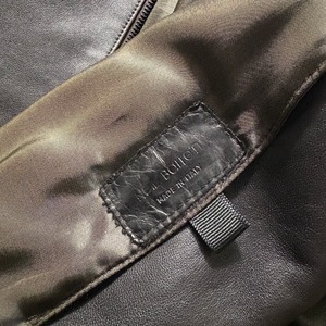 NEIL BARRETT brown leather drizzler jacket