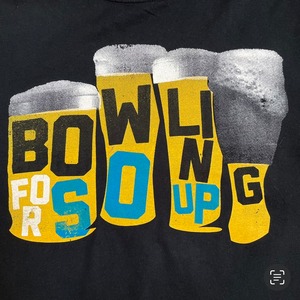 【GILDAN】バンドTシャツ Bowling for Soup ボウリング・フォー・ソープ XL ビッグサイズ 黒 バンt ロックt 音楽系 パンク ロゴ プリント ビール US古着