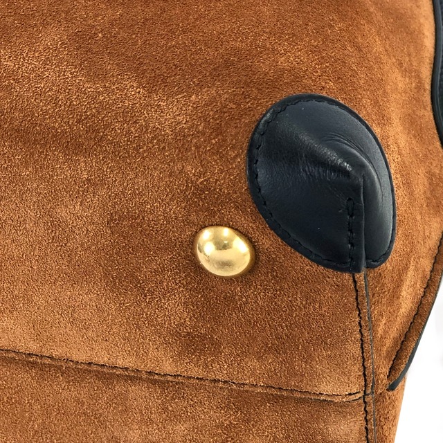 Salvatore Ferragamo　サルヴァトーレ フェラガモ　ガンチーニ　スエード　コンビレザー　2WAY　ショルダーバッグ　ブラウン　vbcejj