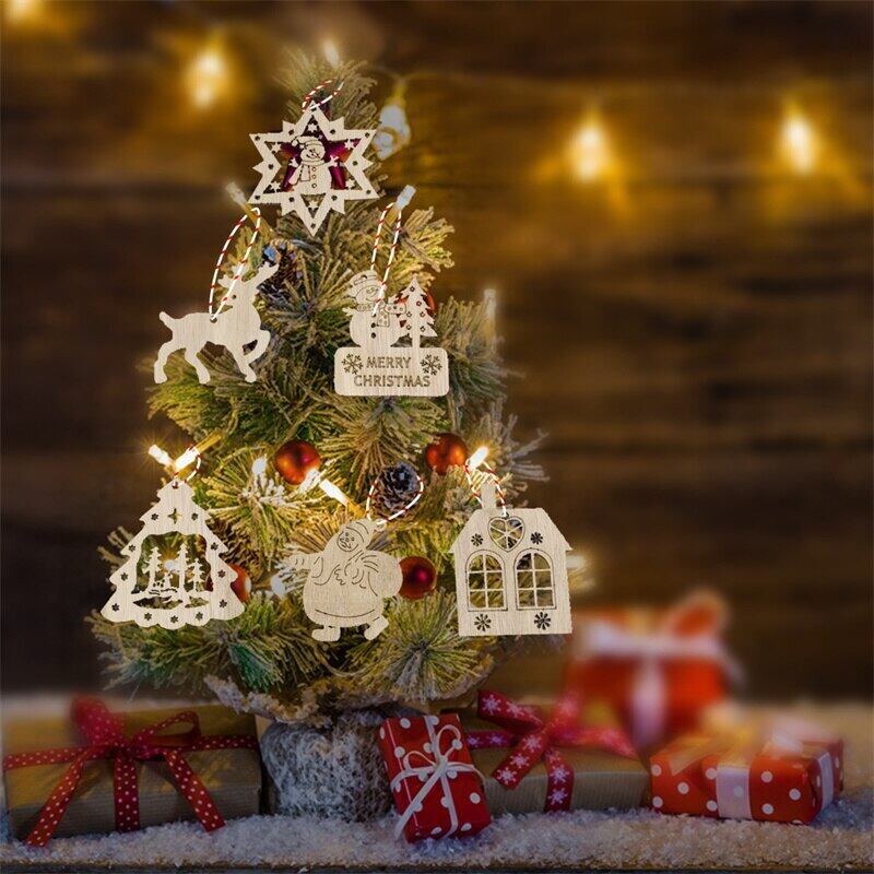 クリスマスツリー 組立て 木製 ミニ オブジェ トナカイ もみの木