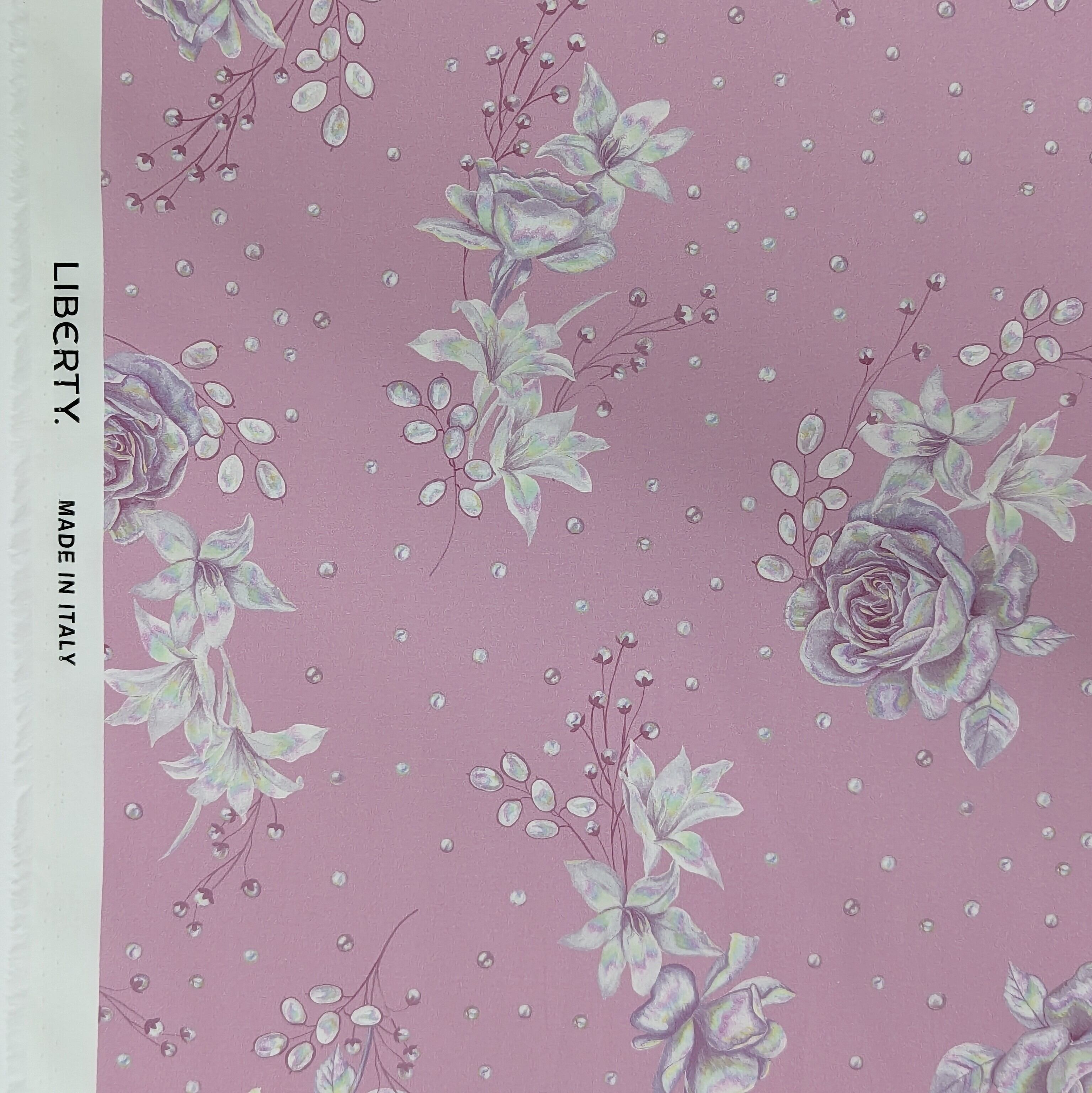 ◆輸入 リバティ LIBERTY タナローン Midnight Rose Mini Pink Purple ミッドナイト ローズ ミニ ピンクパープル 約130×50cm