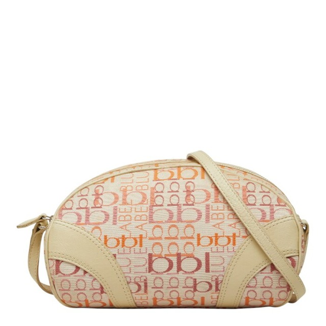 バーバリーブルーレーベル 斜め掛け ショルダーバッグ アイボリー マルチカラー キャンバス レザー レディース BURBERRY BLUE LABEL 【中古】