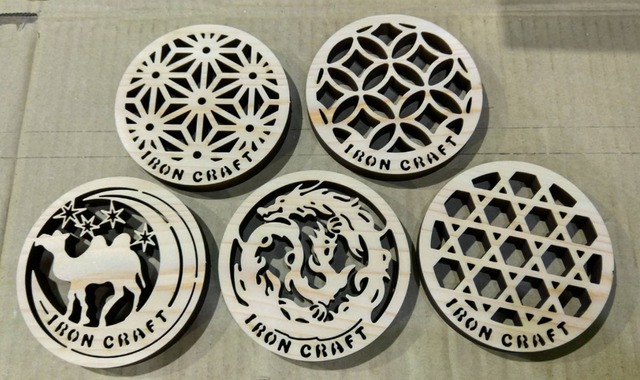 コースター　檜　木製コースター コップマット