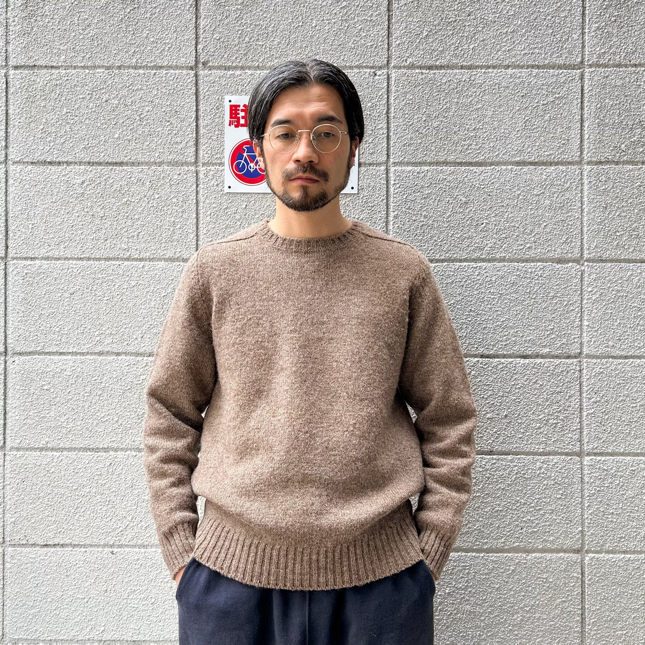 Peter Blance Saddle Shoulder Crew Neck Wool Knit 38 / ピーター ...