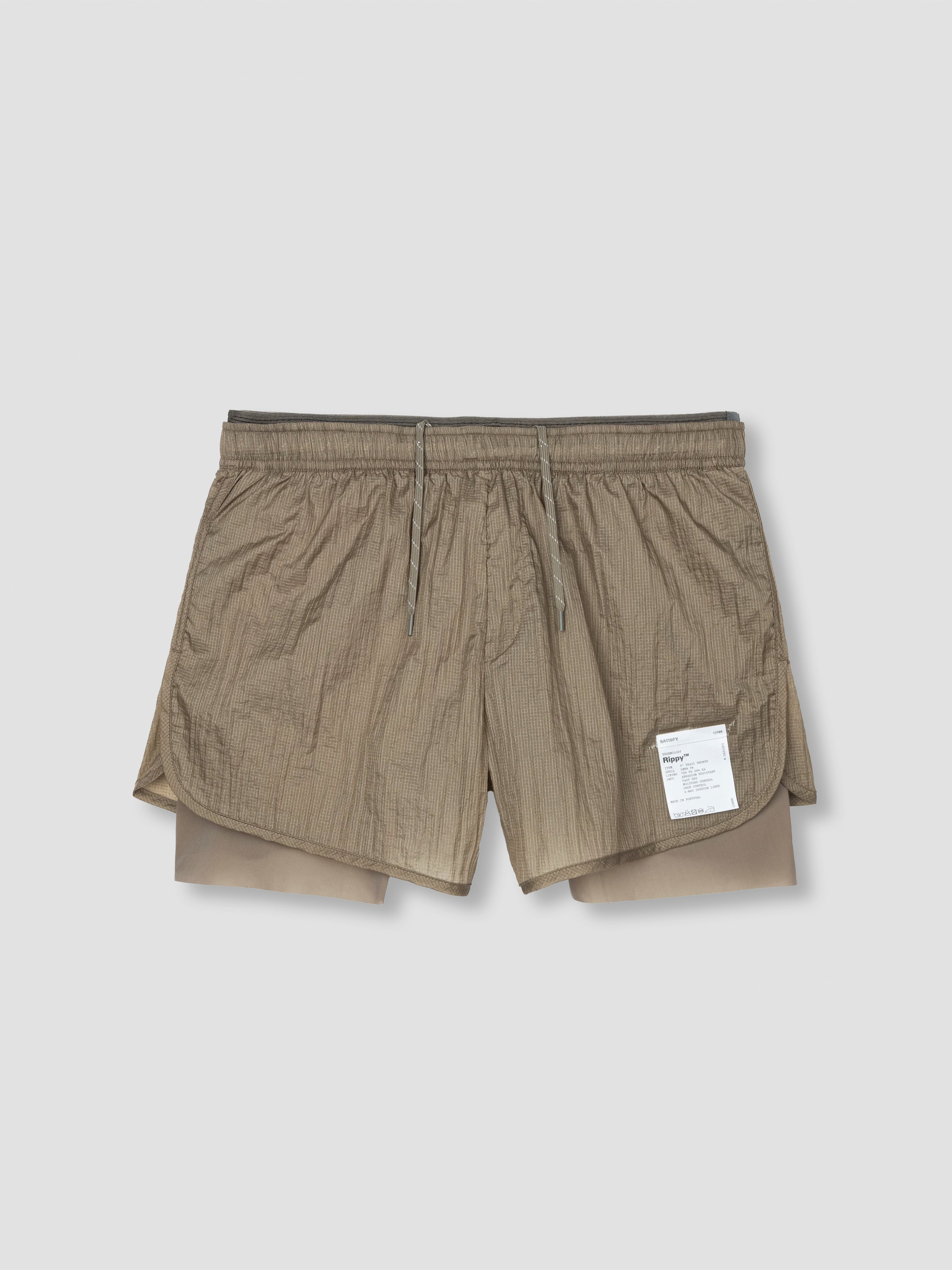 SATISFY Rippy 3 Trail Shorts Shitake 12000-SH | BEST PACKING STORE