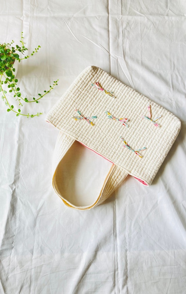 韓国ヌビ&リバティリボン　トートバッグ　Mサイズ サブバッグ