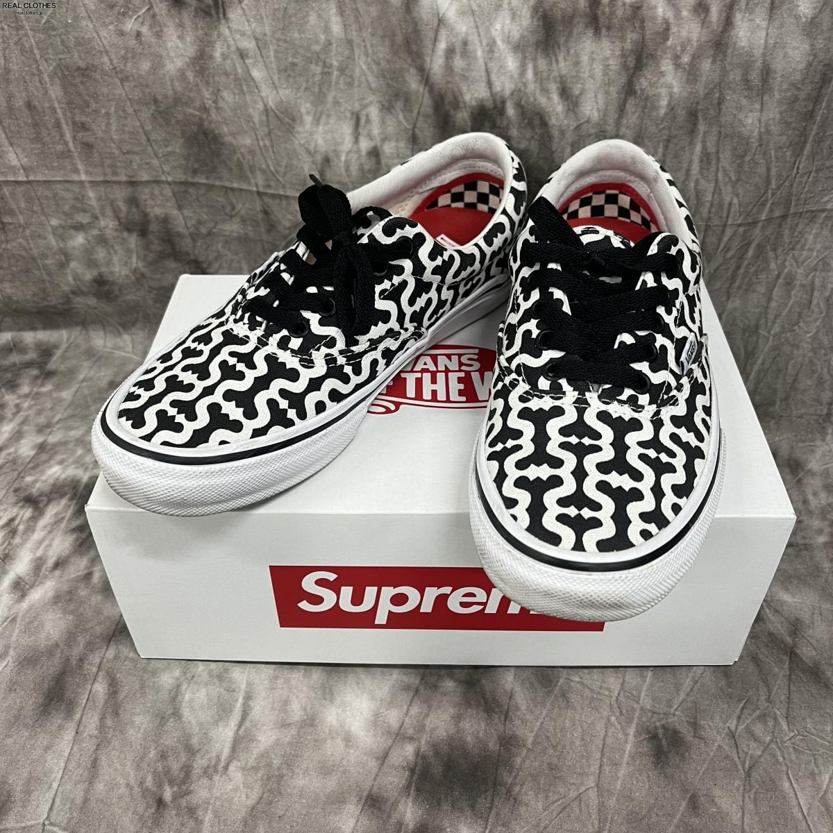 VANS バンズ × SUPREME シュプリーム 品番 VN0A5KRV5XH Skate Era スニーカー シューズ スニーカー 黒×白 サイズUS9=27cm 正規品 / 32265