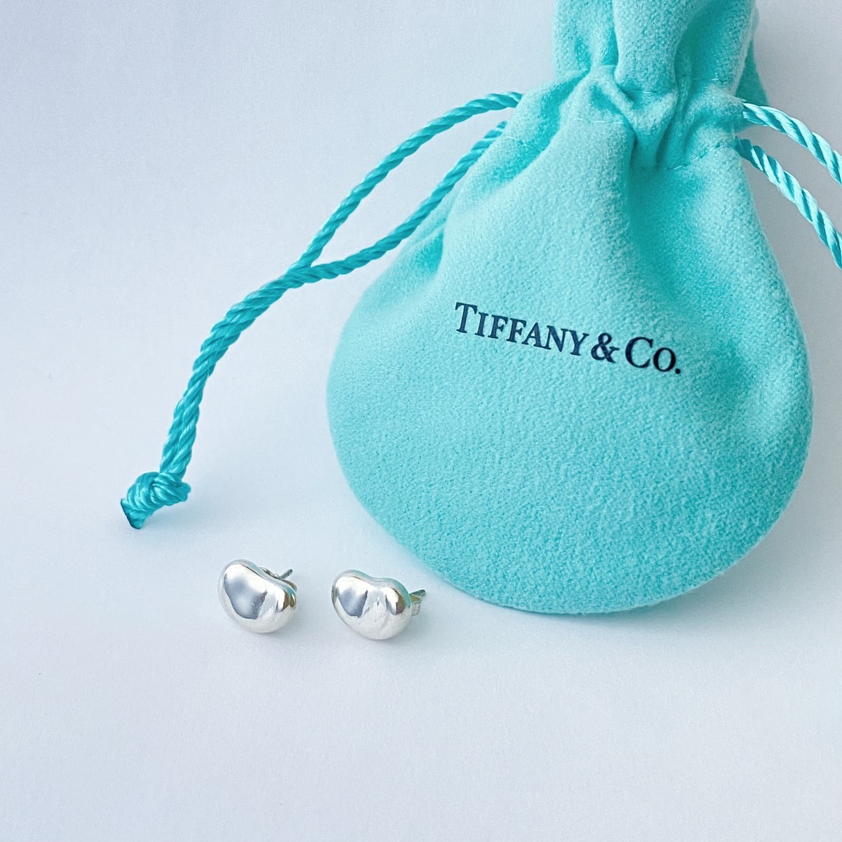 T7037】Tiffany&Co. bean pierce/silver925/ティファニー/ピアス 