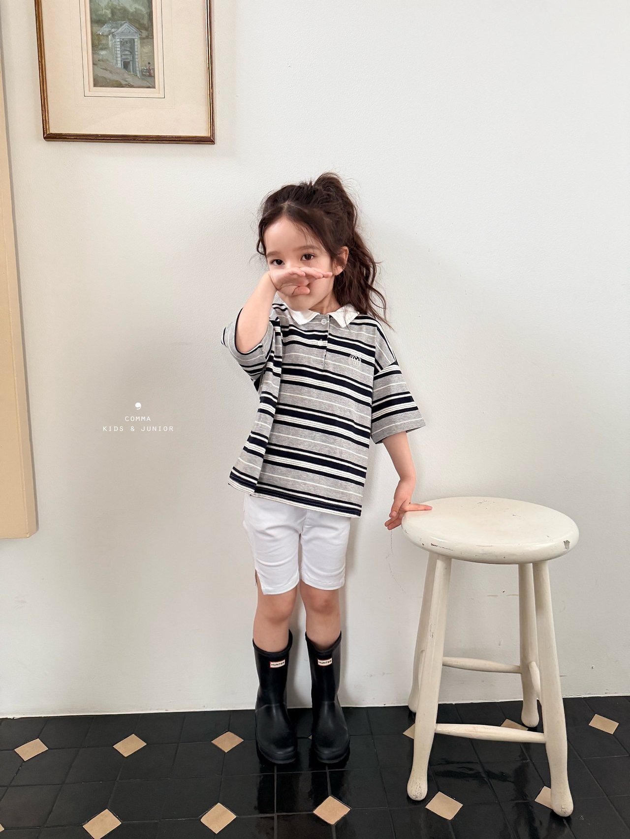 [COMMA] Slit biker shorts (160/170) / [콤마] 트임바이커쇼츠 (160/170)