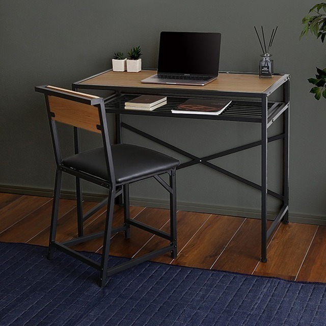 レザー調 ヴィンテージデスクチェア2点セット【Granst×Lubbock】