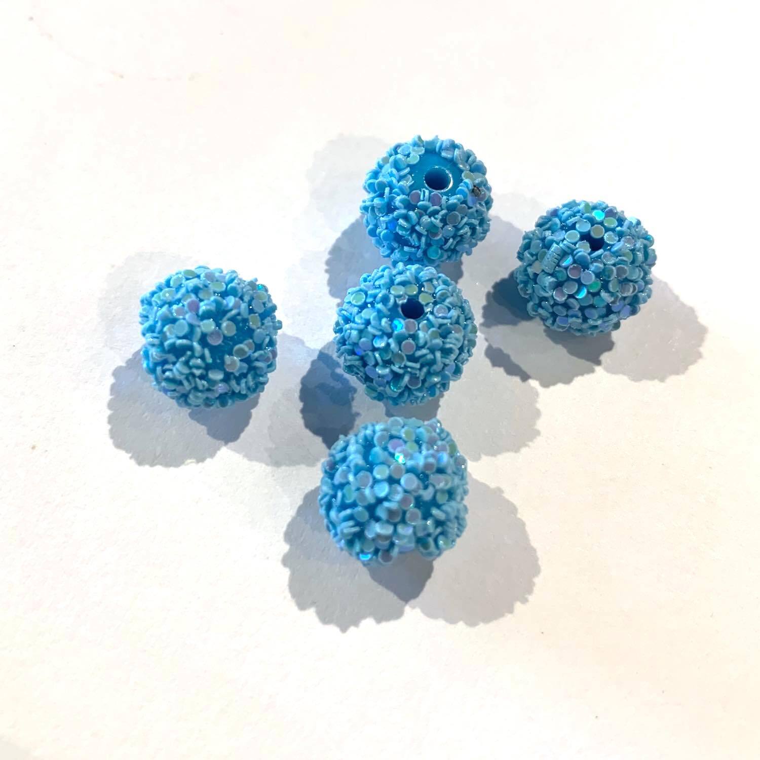 スパンコールラメ水色ビーズ Dua アクセサリーパーツショップ