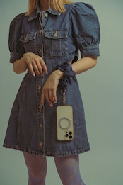 3way denim strap Navy