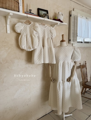 即納)90-120 | Brilly Quilted Velvet One Piece | HIBYEBEBE