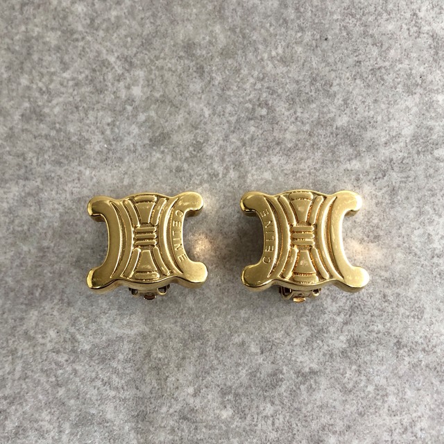 CELINE セリーヌ イヤリング ゴールド トリオンフ vintage ヴィンテージ オールド h2v8e3